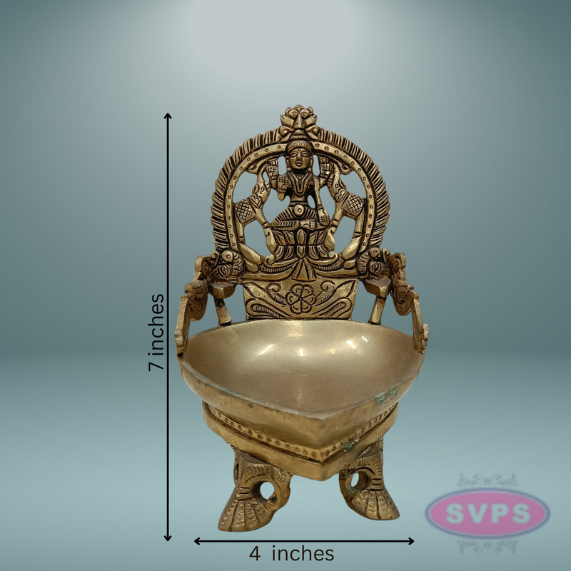 Brass Gajalakshmi Diya For Wealth