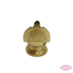 Brass Lakshmi Diya / Vilakku – 5 Inch Pooja Lamp for Festivals & Daily Worship