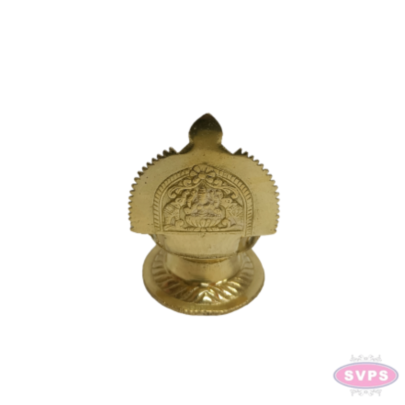 Brass Lakshmi Diya / Vilakku – 5 Inch Pooja Lamp for Festivals & Daily Worship