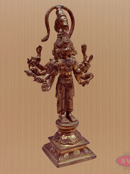 Panchaloha Panchamukha Hanuman Statue – Handcrafted Five-Faced Hanuman Idol”