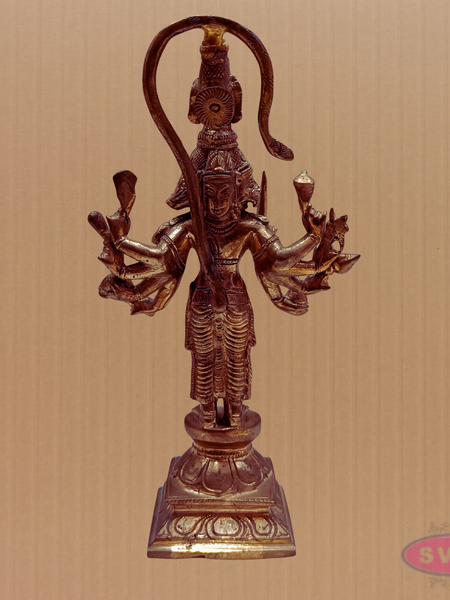 Panchaloha Panchamukha Hanuman Statue – Handcrafted Five-Faced Hanuman Idol”