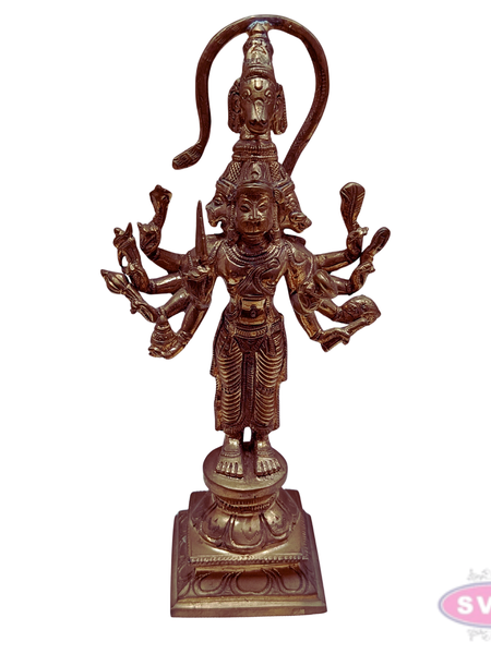 Panchaloha Panchamukha Hanuman Statue – Handcrafted Five-Faced Hanuman Idol”