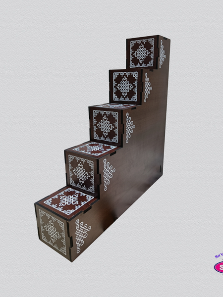 Acrylic Navaratri Golu Step Stand – 5 Steps