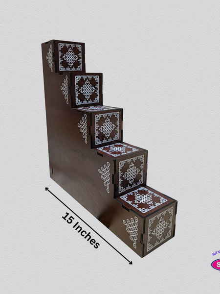 Acrylic Navaratri Golu Step Stand – 5 Steps
