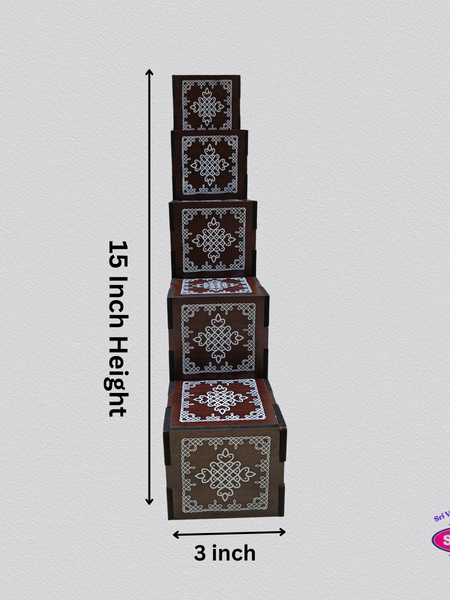 Acrylic Navaratri Golu Step Stand – 5 Steps