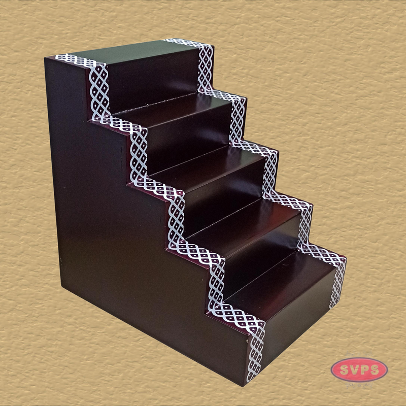 Wooden Step Deity Stand Without Gap - 2 Variant