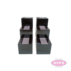 Premium Wooden Deep Stand | 3 Step Kolam Design Diya Display for Pooja