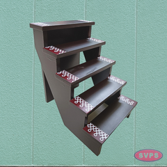 Wooden Step Deity Stand With Gap - 2 Variants