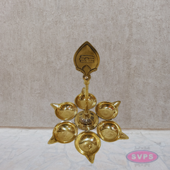 Brass Om Vilakku – 6 Face Aarti Deepam