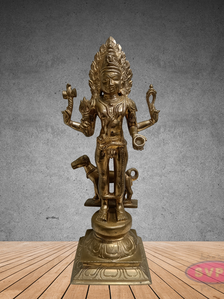 Panchaloha Kala Bhairava Idol – Sacred Kaal Bhairav Murti for Pooja & Protection