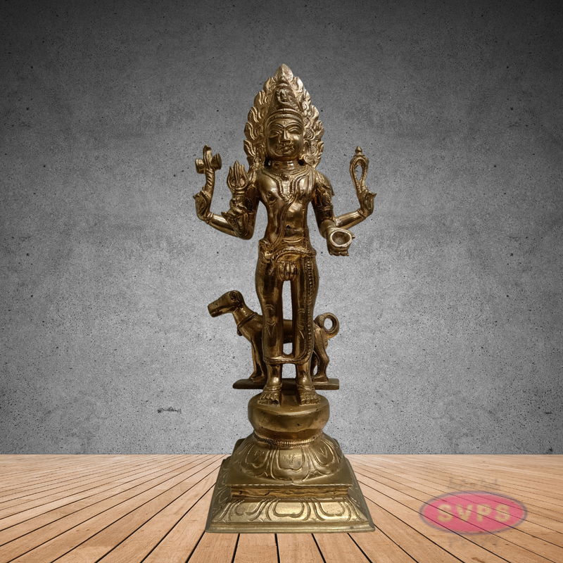 Panchaloha Kala Bhairava Idol – Sacred Kaal Bhairav Murti for Pooja & Protection