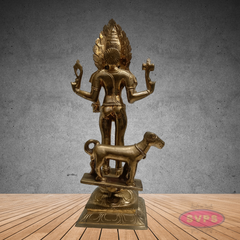Panchaloha Kala Bhairava Idol – Sacred Kaal Bhairav Murti for Pooja & Protection