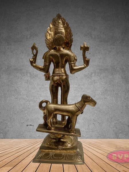 Panchaloha Kala Bhairava Idol – Sacred Kaal Bhairav Murti for Pooja & Protection