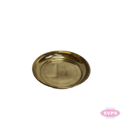 Brass Pooja Plate – Traditional Round Puja Thali for Daily Worship, Aarti & Offerings