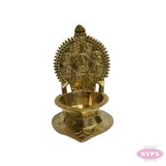 Antique Brass Ashtalakshmi Deepam – Decorative Lakshmi Oil Lamp for Pooja & Festive Décor