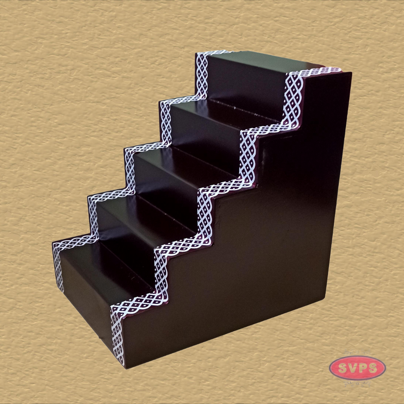 Wooden Step Deity Stand Without Gap - 2 Variant