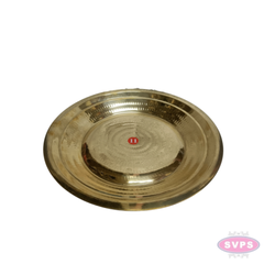 Brass Thambalam Plate – Traditional Round Brass Plate for Pooja, Aarti & Religious Ceremonies