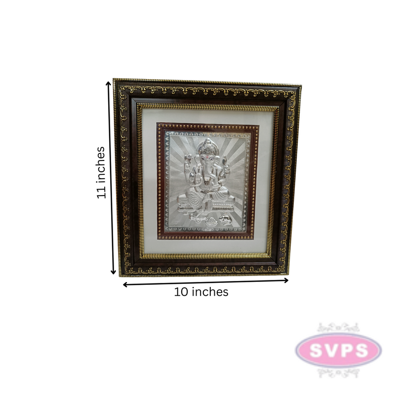 999 Silver Ganesha Photo Frame