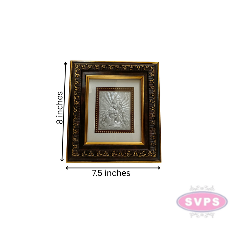 999 Silver Krishna Photo Frame