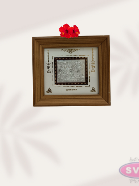 999 Silver Tirupathi Balaji With Thayar Photo Frame