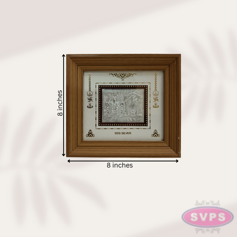 999 Silver Tirupathi Balaji With Thayar Photo Frame