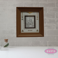 999 Silver Sri Laddu Krishna Wooden Frame