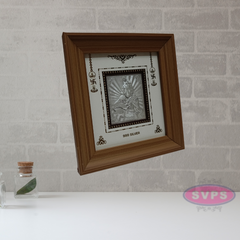 999 Silver Sri Laddu Krishna Wooden Frame