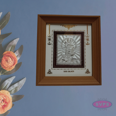 999 Silver Sri Murugan Wooden Frame
