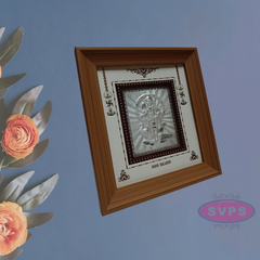 999 Silver Sri Murugan Wooden Frame