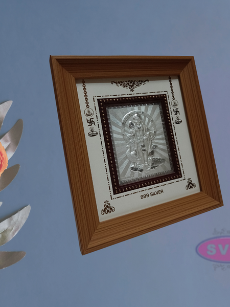 999 Silver Sri Murugan Wooden Frame
