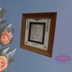 999 Silver Sri Murugan Wooden Frame