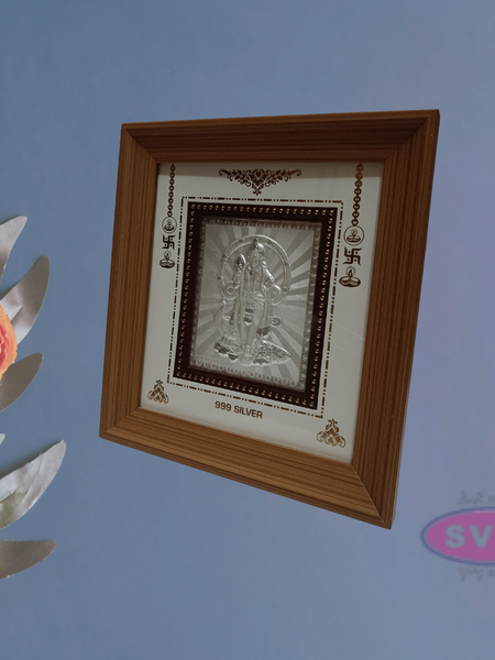 999 Silver Sri Murugan Wooden Frame