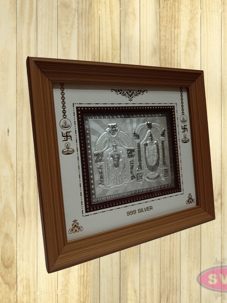 999 Silver Balaji Padmavathi Thayar Wooden Frame