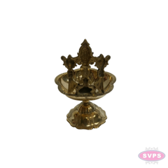 Brass Balaji Diya with Lakshmi | Traditional Pooja Oil Lamp | Lord Venkateswara & Goddess Lakshmi Deepam for Home Temple
