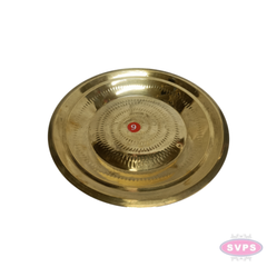 Brass Thambalam Plate – Traditional Round Brass Plate for Pooja, Aarti & Religious Ceremonies