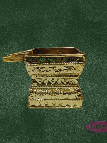 Handcrafted Brass Tirumanjana Peetam with Soma Sutra for Abhishekam
