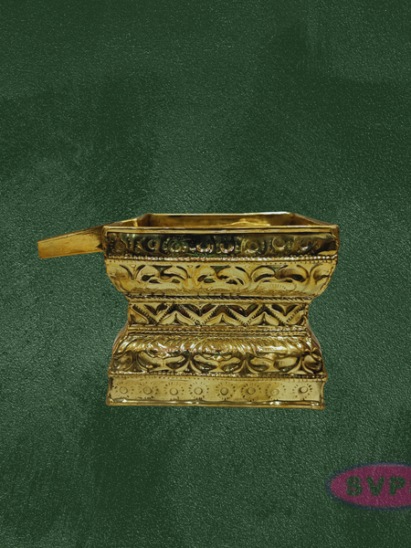 Brass Abhisheka Patra Plate with Somasutra – Tirumanjana Peetam for Pooja