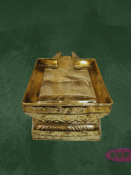 Brass Abhisheka Patra Plate with Somasutra – Tirumanjana Peetam for Pooja