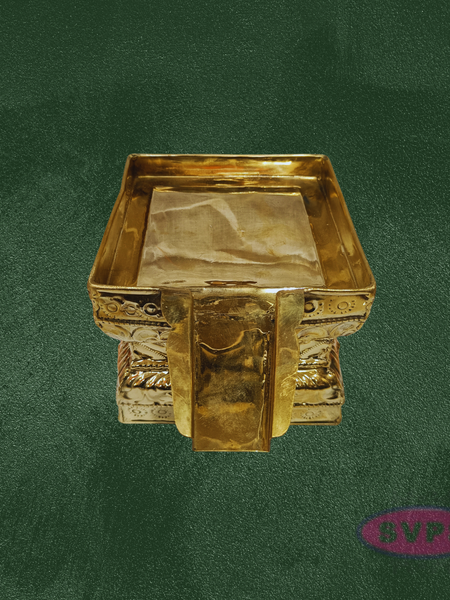 Brass Abhisheka Patra Plate with Somasutra – Tirumanjana Peetam for Pooja