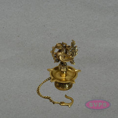 Antique Finish Peacock Hanging Deepam for Home Temple