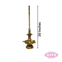 Antique Finish Peacock Hanging Deepam for Home Temple