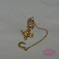 Antique Finish Peacock Design Brass Hanging Deepam for Home Temple