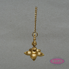 Antique Finish Peacock Design Brass Hanging Deepam for Home Temple