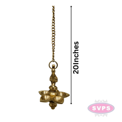 Antique Finish Peacock Design Brass Hanging Deepam for Home Temple
