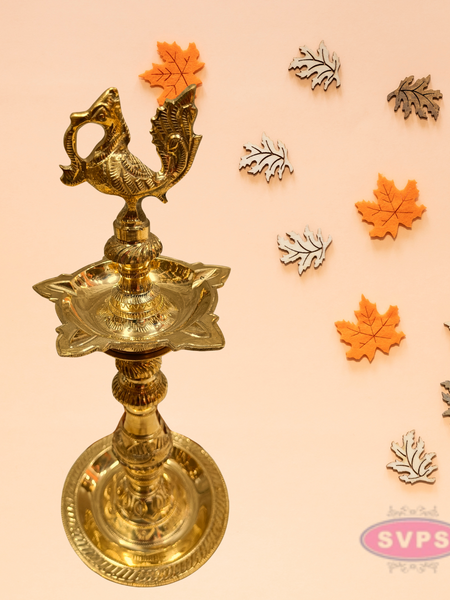 Traditional Brass AnnaPatchi Vilakku | Antique Finish Deepam for Pooja & Home Décor