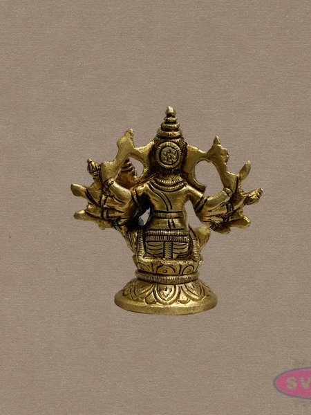 Brass Lord Ganesha Ashta Ganapathi Statue – Antique Finish