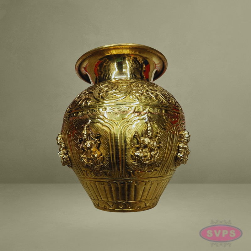 Ashtalakshmi Brass Kalash – Auspicious Decor