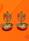Brass Shanku Chakra Lamp Set