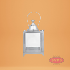 Steel Akhand Jyoti Hanging Diya With Door / Lantern Light For Pooja Decor