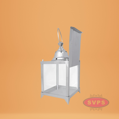 Steel Akhand Jyoti Hanging Diya With Door / Lantern Light For Pooja Decor